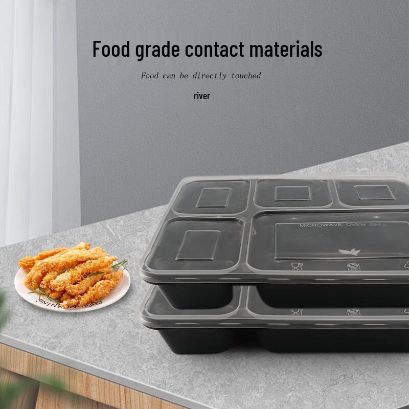 Disposable Korean Style 5-Compartment Lunch Box