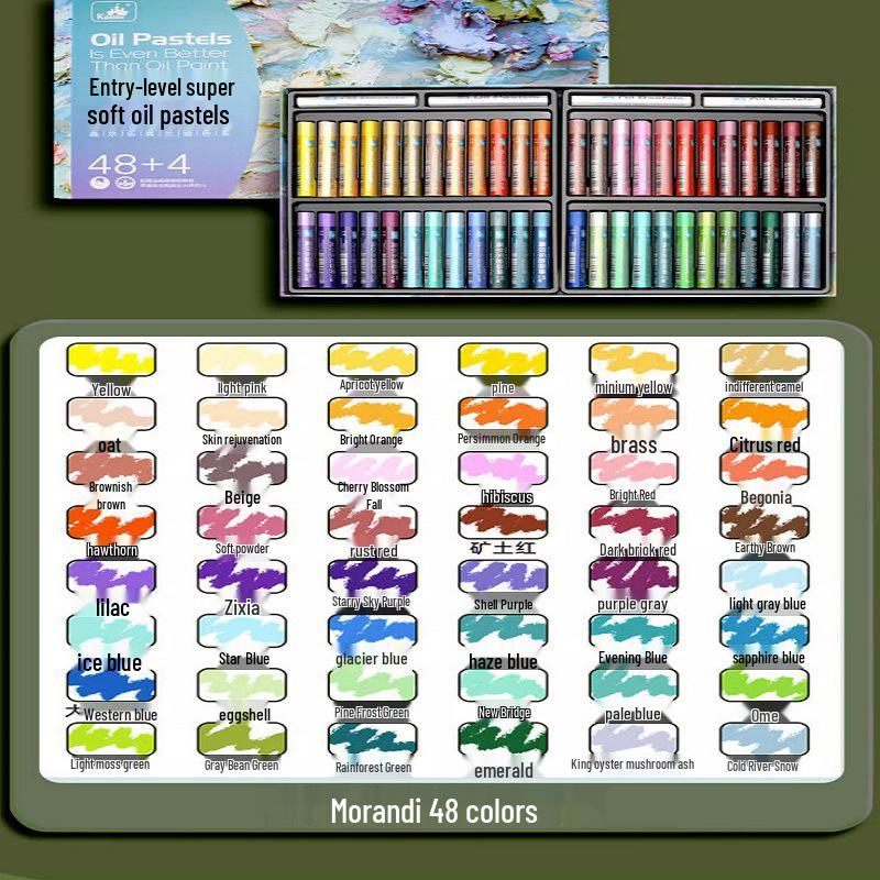 Gao Er Le Soft Oil Pastels - 24/36/48 Colors Set for Primary School Students