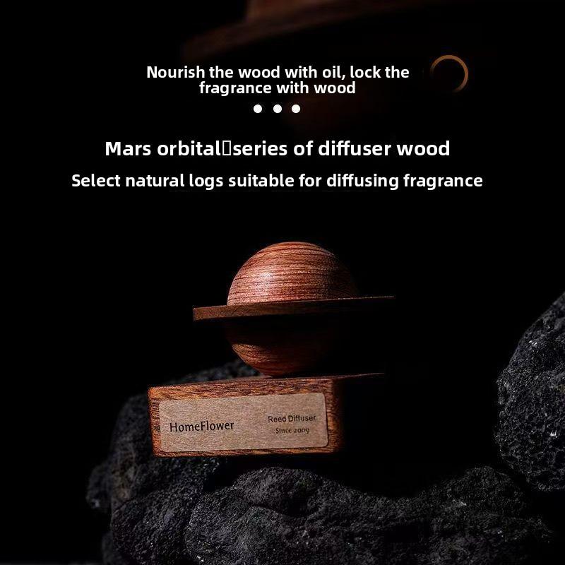 Black Walnut Small Planet Creative Diffuser Indoor Car Ornament Diffuser Handmade Wood Essential Oil Diffuser
