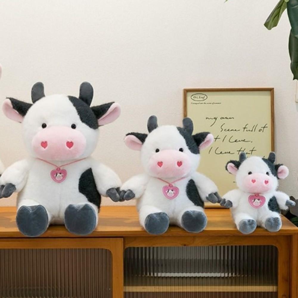 Fluffy Animals Cow Toys Simulation Cow Plush Toy Sleeping Pillow Cow Stuffed Plush Doll  Home Decor