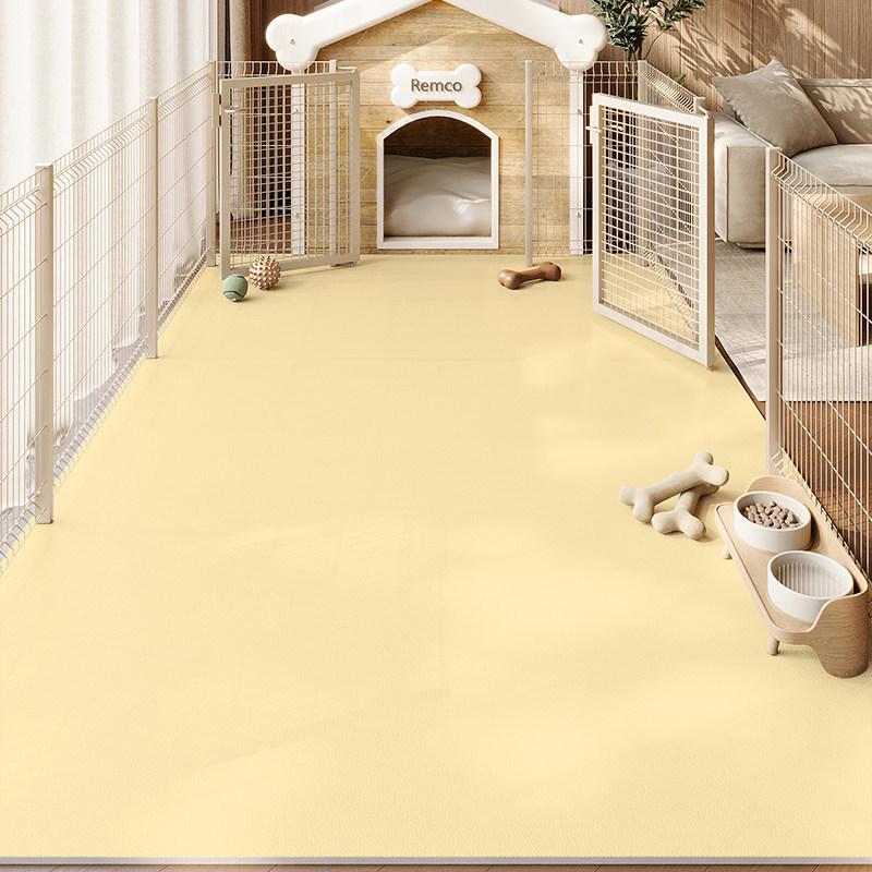 VIKAMA Beige Pet Mat Non Slip Waterproof Floor Rug for Dog Cat Bed Crate Kennel Washable Reusable Pet Friendly Soft