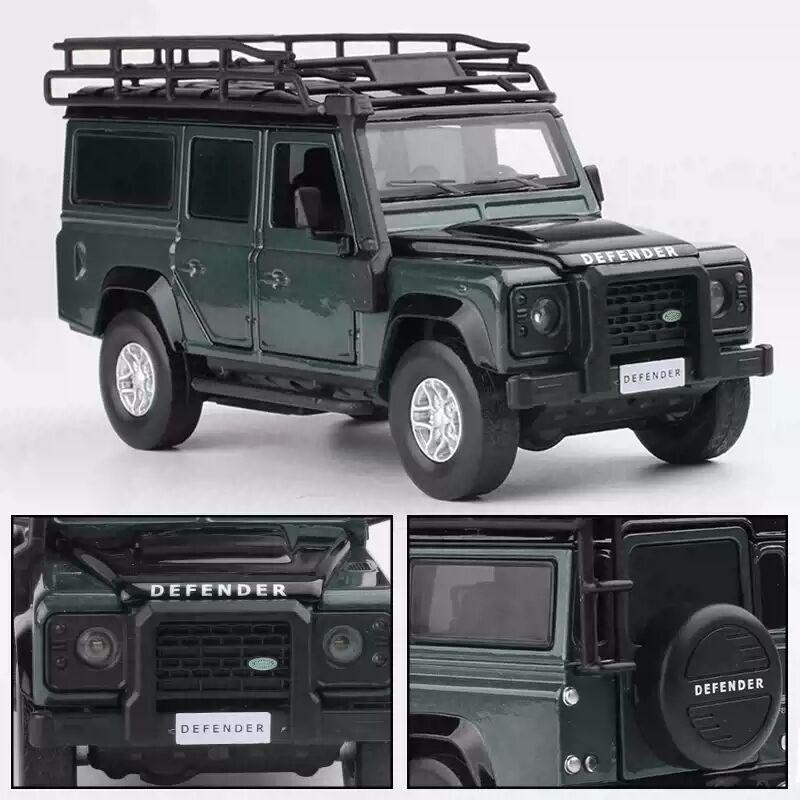 1:32 Land Rover Defender Alloy Car Model Diecasts & Toy Metal Off-Road Vehicles Car Model Simulation Sound Light Gift