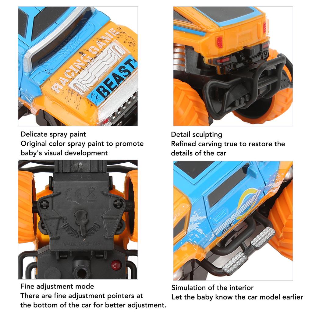 1Celsius43 Scale RC Car 4 Channel Burrs Rubber Tires Plastic Metal Electric RC Car Toy for Kids Aged 3