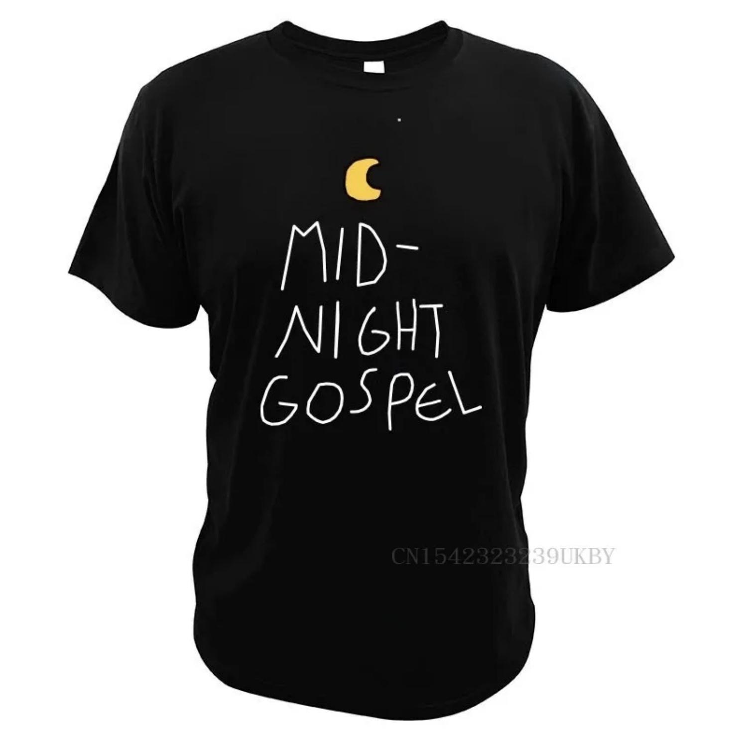 

Midnight Gospel Classic T Shirt Television Series Tshirt Soft Short Sleeved Crew Neck 100% Cotton Tees Tops S чёрный