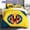 Juego de Colcha y Funda de Almohada con Logo del Villarreal CF Decoración del Hogar Regalo de Cumpleaños (1 * funda nórdica + 2 * fundas de almohada, sin núcleo)