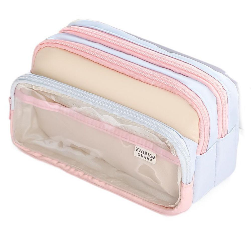 Multi-layer Stationery Storage Bag Large Capacity Pen Pencil Case Pencil Bag  Kids Gift