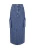 Guess Cargo Denim Long Skirt