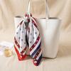 1Pc Square Flight Attendants 50x50CM Elegant Women's Scarfs Fashionable Hijab Bandana Polyester