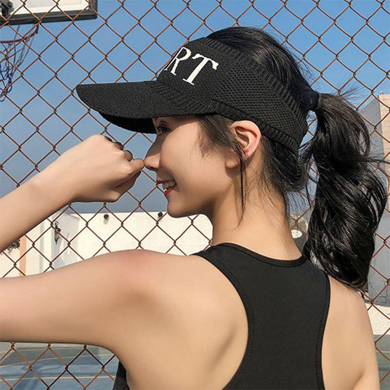

Sun Hat Men s Topless Hat Women s Sports Cap Peaked Cap Ins Baseball Cap Sun Hat Beach Sun Protection Hat Easiest for Match Black