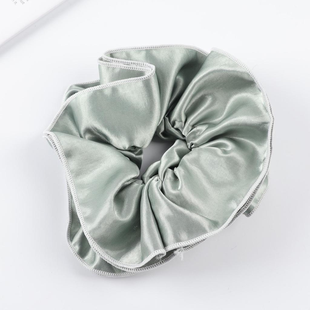 Elegant Satin Ruffled Scrunchie for Ponytails & Buns