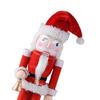 AEE4-1 PCS Wood 25CM Wood Nutcracker Santa Figure Ornaments Christmas Home Decor Present Ornaments