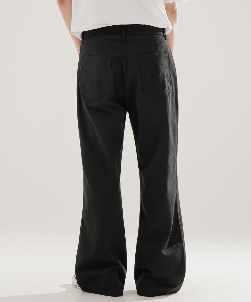 JEMUT Lost Flare Cotton Pants Black Julp2653