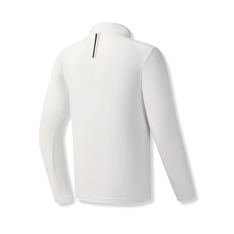 Fila Golf Series Casual Sports Fresh Clean Simple Style Elastic Comfortable Long Sleeve T-Shirt Men Tops Jade-White A11M545221FWT