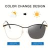 The New High-End Ultra-Light Metal Oval Frame Fashion Glasses For Men And Women Are Equipped With Tinted Anti-Blue Light Lenses.