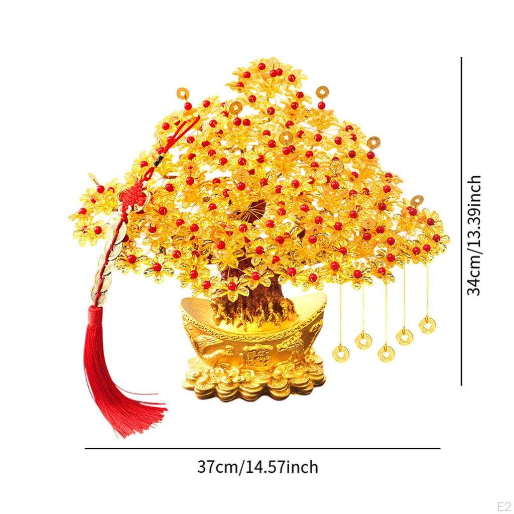 Rzeźba Drzewka Pieniędzy Rzeźba Fortuny Prezent Urodzinowy Dekoracyjne Rzemiosło Ozdoba Figurka na