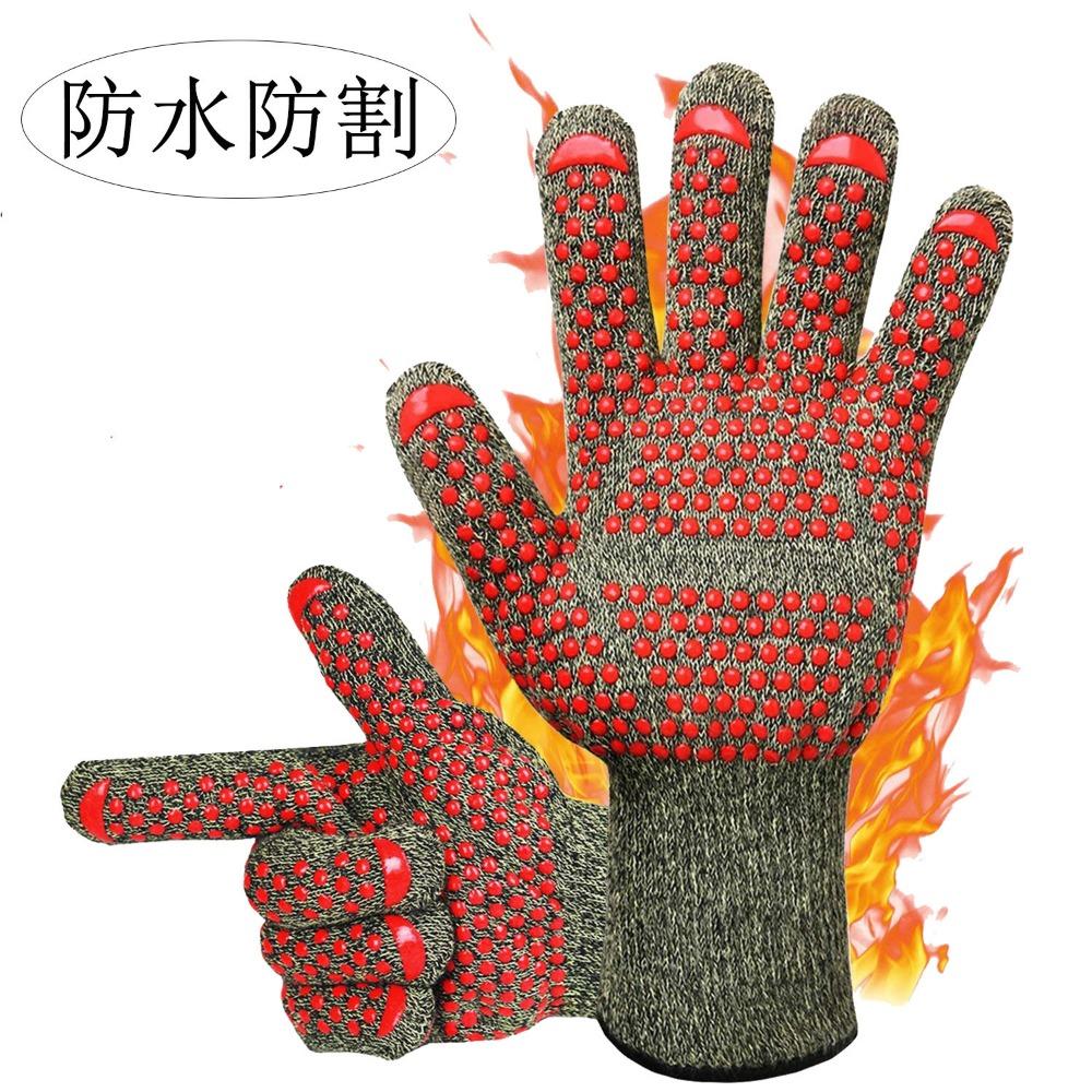 High Temperature Resistant 500/800 Degree Microwave Oven Silicone Non-slip Gloves, Heat Insulated Barbecue Oven Gloves