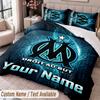 Olympique Marseille FC Printed Bedding Set Custom Name Text 1 Duvet Cover 2 Pillowcases For Bedroom