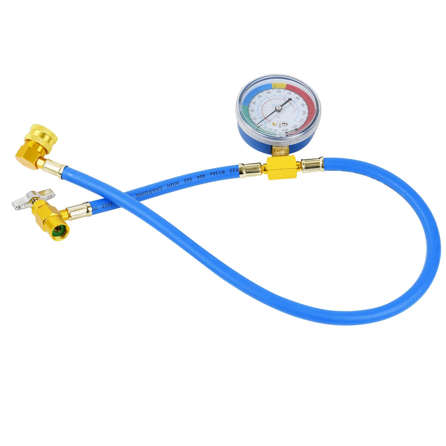 

zmayastar R134a zm-240420-40 Air Conditioner Gas Charging Hose with Meter for Cars, Supplies, 20cm*60cm