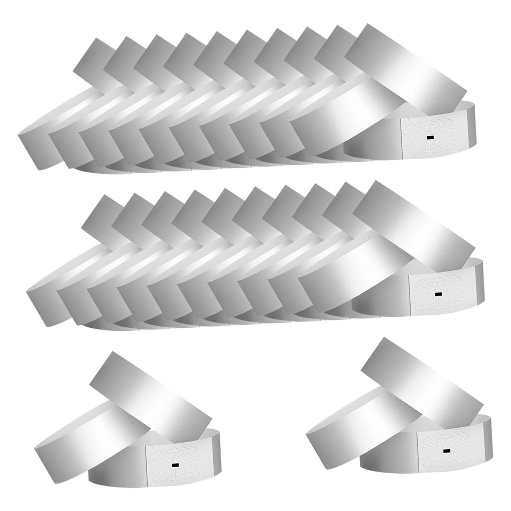 100x Wristbands for Events ID Bands Paper Bracelet Adhesive Wristbands Wrist Bands for Music Festivals Events Bars Clubs Party