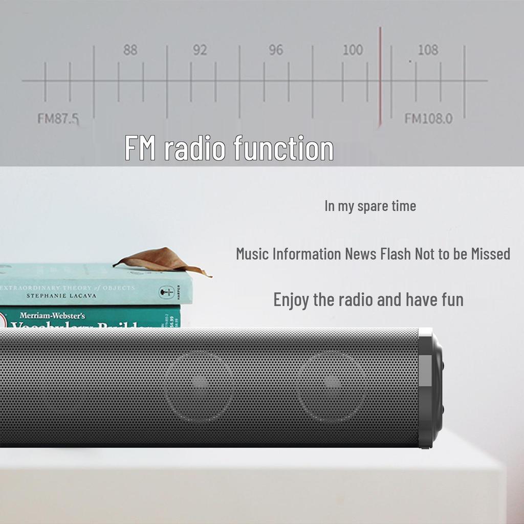 BS-10 Wireless Bluetooth Speaker & Long TV Soundbar, Compatible with Computer & Projector.