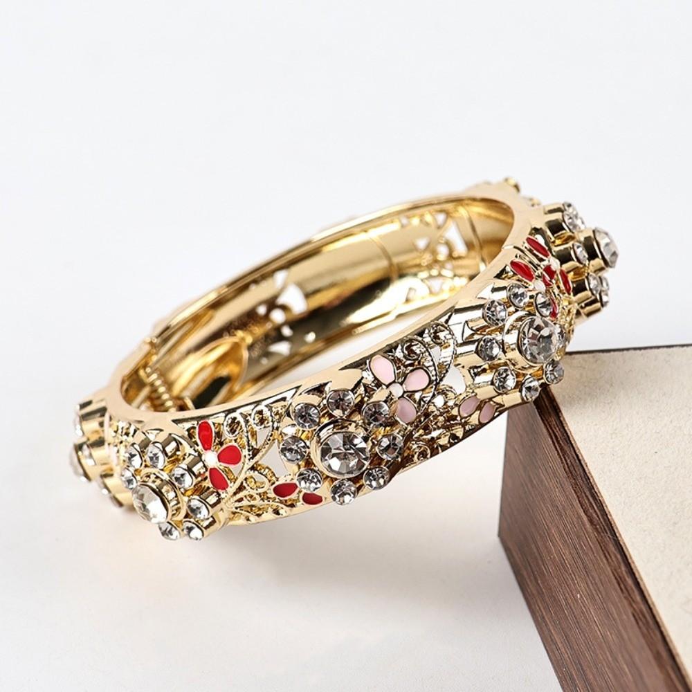 Enamel Vintage Cloisonne Bangle Colorful Hand Bracelet Bohemian Flower Bangle Girls