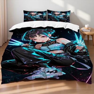 Zoey Demon Hunters K-pop Girls Boys Group Printed Coreless Duvet Cover Multi Size Bedroom Dormitory Holiday Bedding Decoration