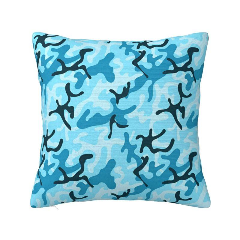 Luxury Gray Black Forest Camouflage Cushion Cover  Cm Velvet Throw Pillow Case for Living Room Sofa Chair Pillowcase