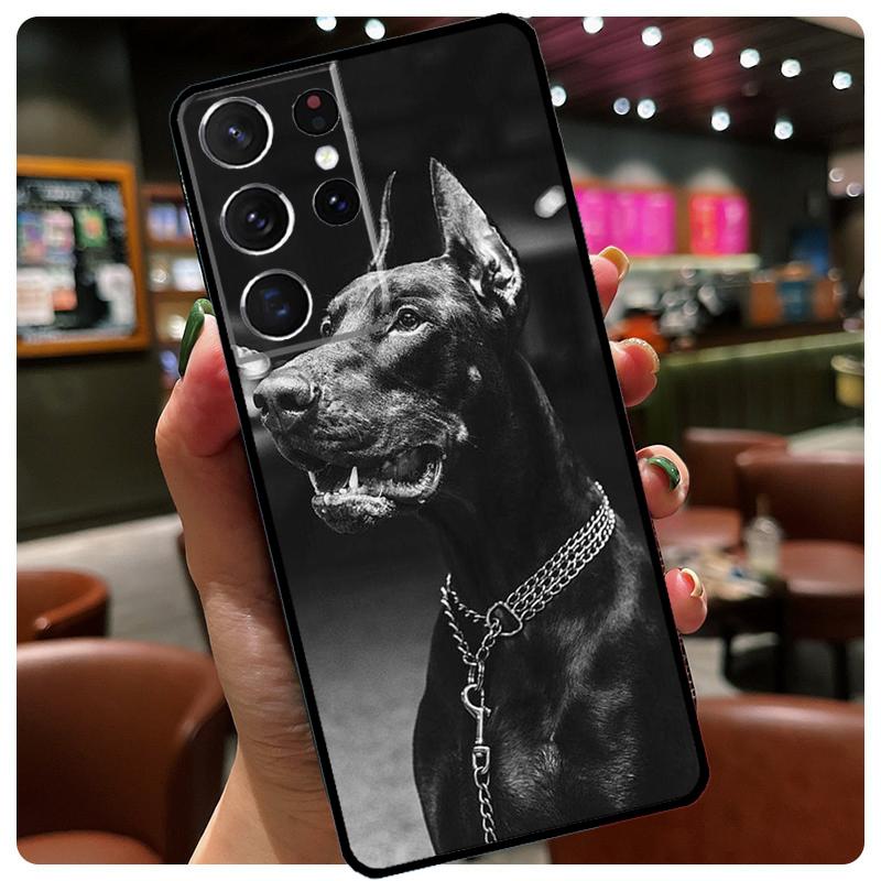 

Doberman dog Phone Case For Samsung Galaxy S25 S24 S23 S22 S21 S20 Ultra S9 S10 Plus S25 FE S24 FE Cover Galaxy S25