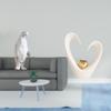 Penguin Heart Resin Animal Minimalist Decorative Figurine Collectible Sculpture Ornament for