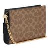 Coach Slim Crossbody 19 Logo Print Zipper Closure Coated Canvas Shoulder Bag Women Crossbody Bag Brown Black CW204-IMQRX
