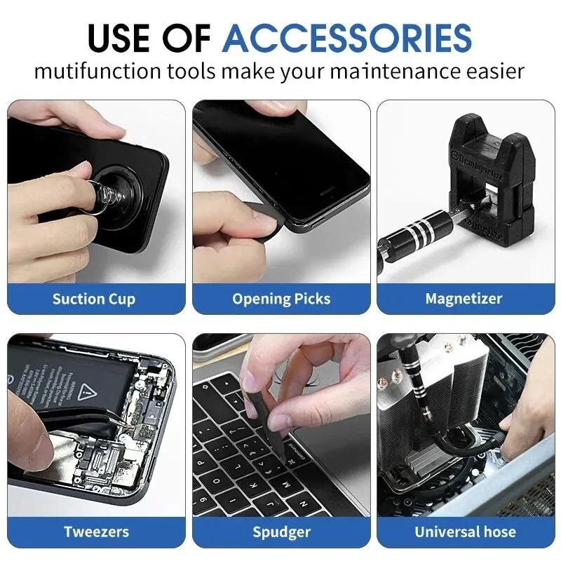 Set de șurubelnițe magnetice de precizie multifuncționale 115 în 1 Computer PC Repararea echipamentelor de telefon mobil Kit de șurubelnițe Unelte de mână