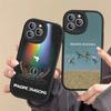 Popular Band I-Imagine D-Dragons Leather Phone Case For IPhone 16 15 14 Pro Max Plus 13 12 11 Silicone Cover