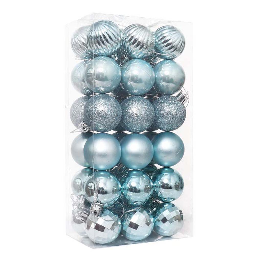 36Pcs Christmas Tree Balls Hanging Pendant Plastic Colorful Balls Ornament Set Christmas Home Decoration 2025 Navidad New Year