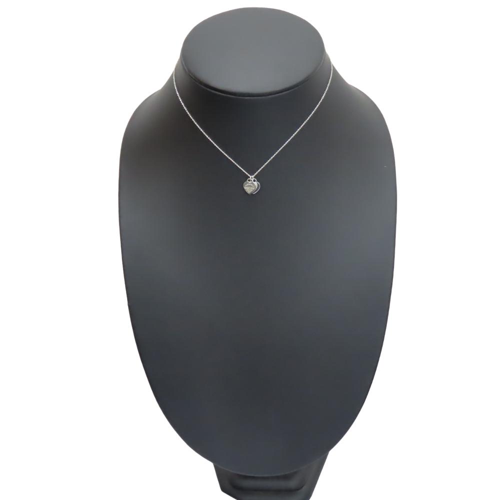 Used TIFFANY&Co. Necklace Return to Double Heart Silver925 2.9g Silver Pendant