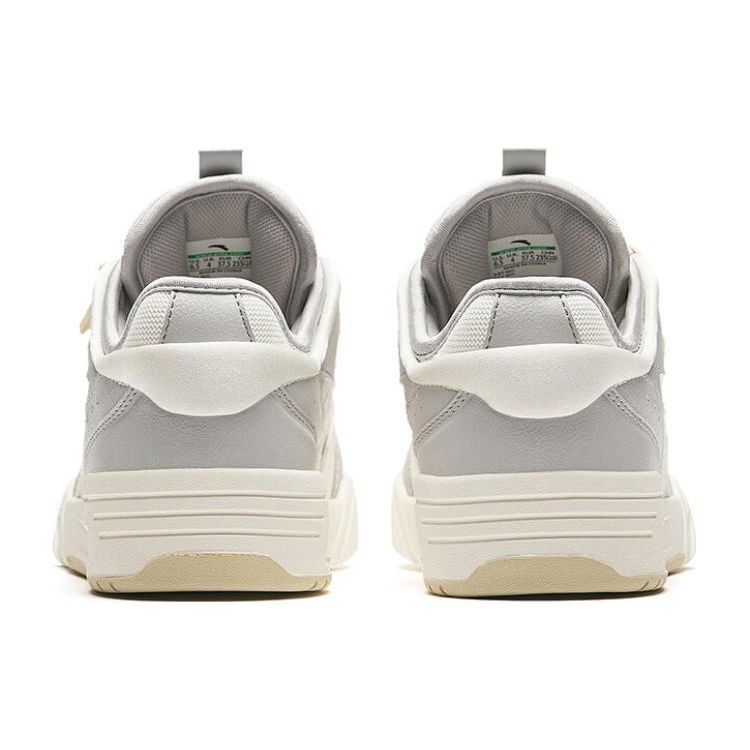 Anta Versatile Comfortable Lightweight Casual Slip-Resistant Durable Low-Top Skate Shoes Women sneakers Gray White 922418071-3
