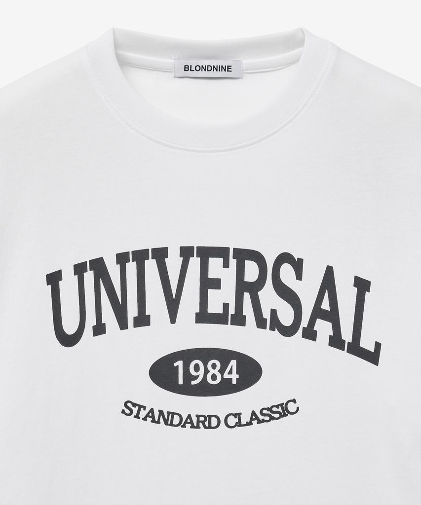 BLOND9 Crew Neck Oversized Universal Short Sleeve T-Shirt_White Black