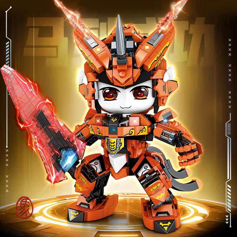 2025 Mechanický set stavebnic Panda a Zvěrokruh ve stylu Kung Fu 12 v 1, Kloubový model zvířete Hračky pro chlapce Narozeninové dárky