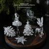 New Acrylic Reindeer Snowflake Star Pendant - Transparent Christmas Hanging Ornament