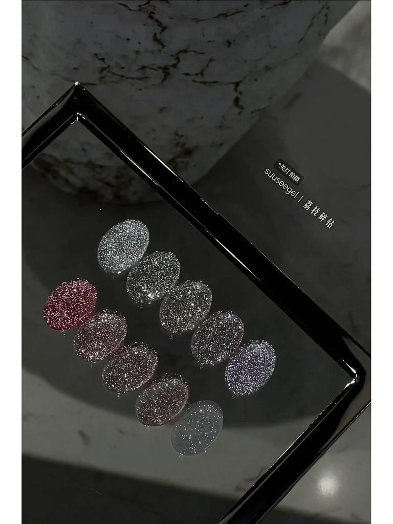 2025 High-End Nude Gel Nail Polish Bundle - 10 Colors, Crushed Diamond Finish, Ultra Glittering, Skin-Brightening