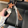 Yogodlns  Cute Cartoon Coffee Cup Keychain Fashion Handbag Pendant with DIY Woven Rope Mobile Phone Car Key Design Creative Gift