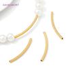 2mm*35mm Brass Texture Tube Beads 18K Gold Plated Tube Spacer Beads Connectors For Jewelry Making,DIY Bracelet Necklace Findings
