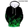 3 bis 14 Jahre Kinder Hoodie Blau und Lila 3D Feuer Flamme Kleidung Jungen Mädchen Hoodies Sweatshirt Harajuku Mantel