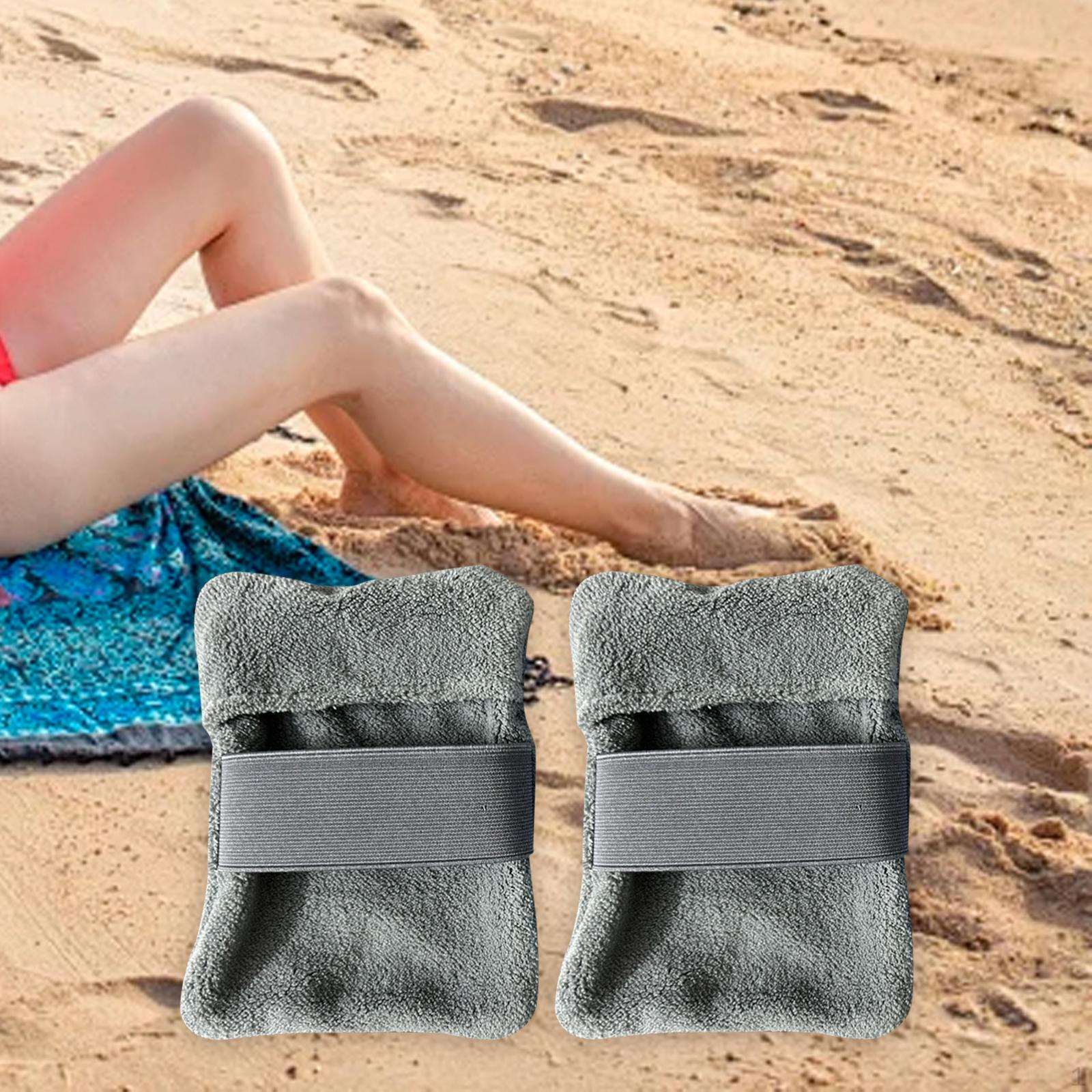 

2 шт. сумка для удаления песка пляжный очиститель с эластичной лентой чехол протирать рукавицы для Small серый