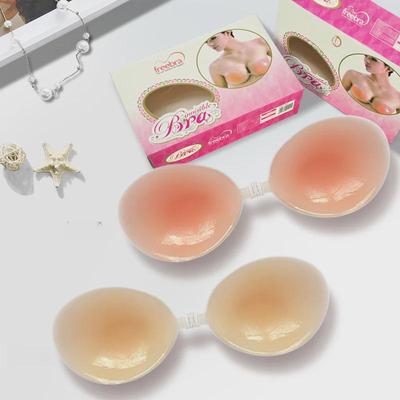 Silicone Strapless Invisible Bra with Gathered Chest Support