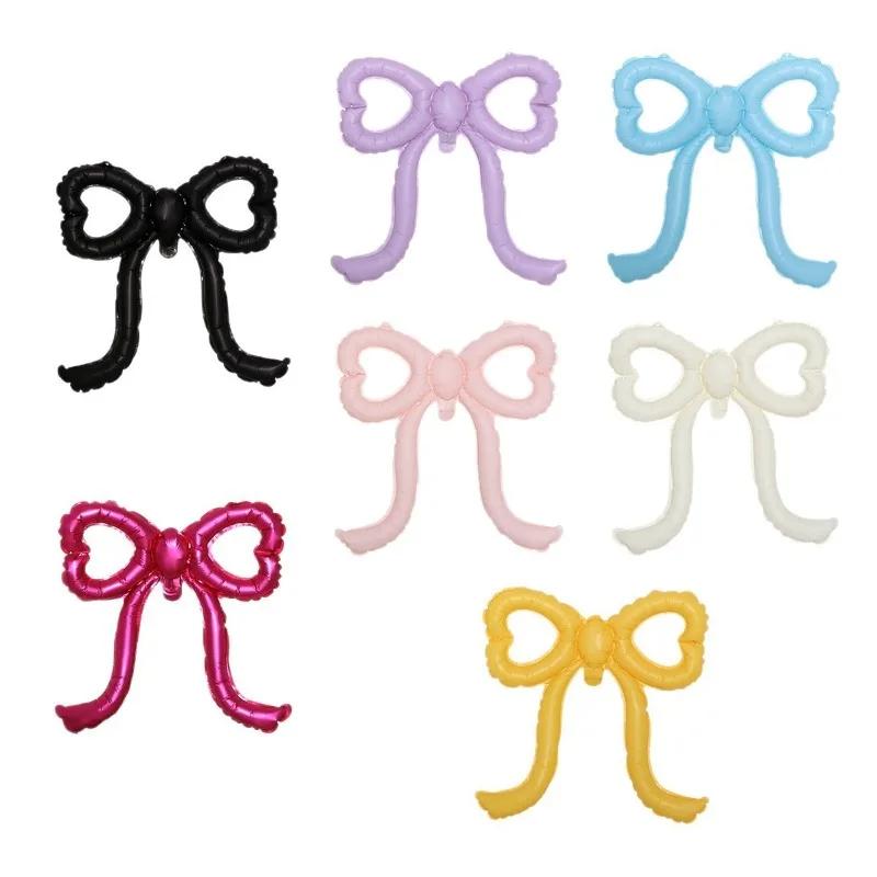 1PCS Bows Balloons Pink Beige Bowknot Party Decorations for Baby Shower Bridal Engagement Wedding Balloons Photo Props Supply