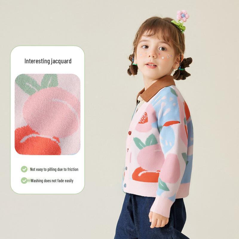 MQDMINI Girls' Sweet Knitted Cardigan