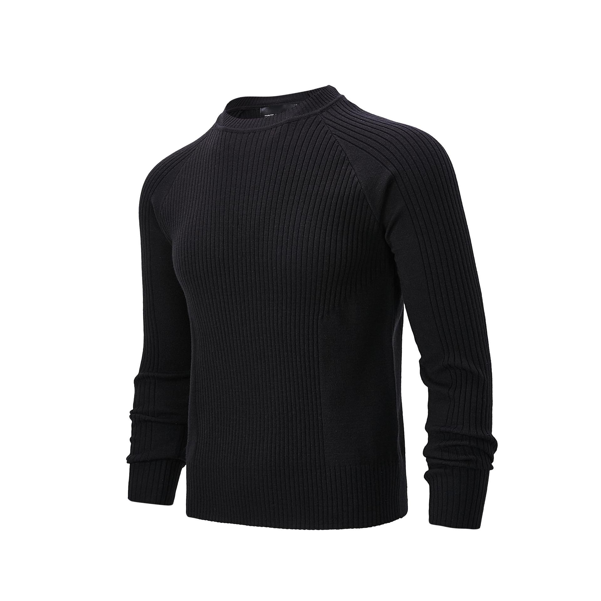 

MADEEXTREME Unisex Ribbed Slim Fit Round Neck Knit Sweater for Spring/Summer Medium