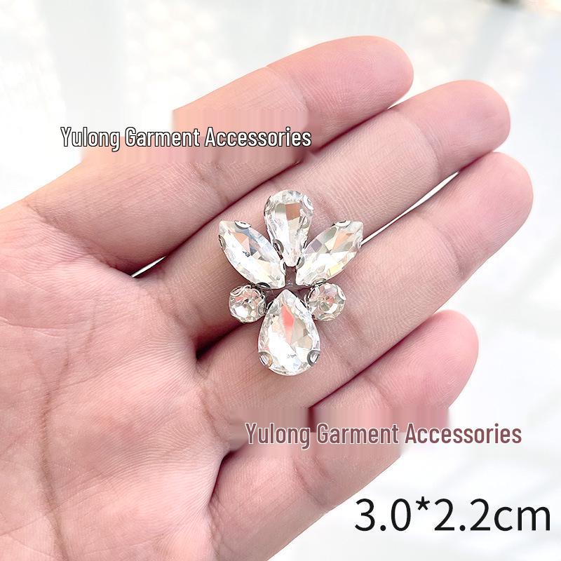 Luxury White Rhinestone Hotfix Stickers: Super Shiny DIY Dress Accessories with Hot Melt Adhesive