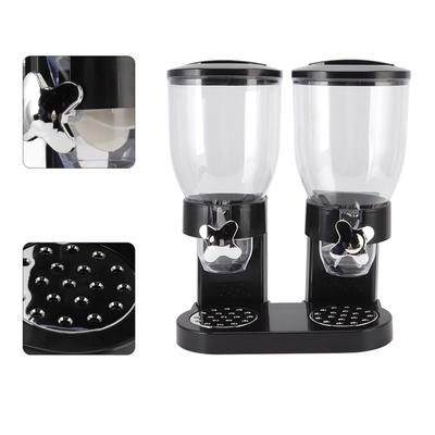 Cereal Dispenser ABS Dual Containers  Tight     Dry Food Dispenser for Kitchen