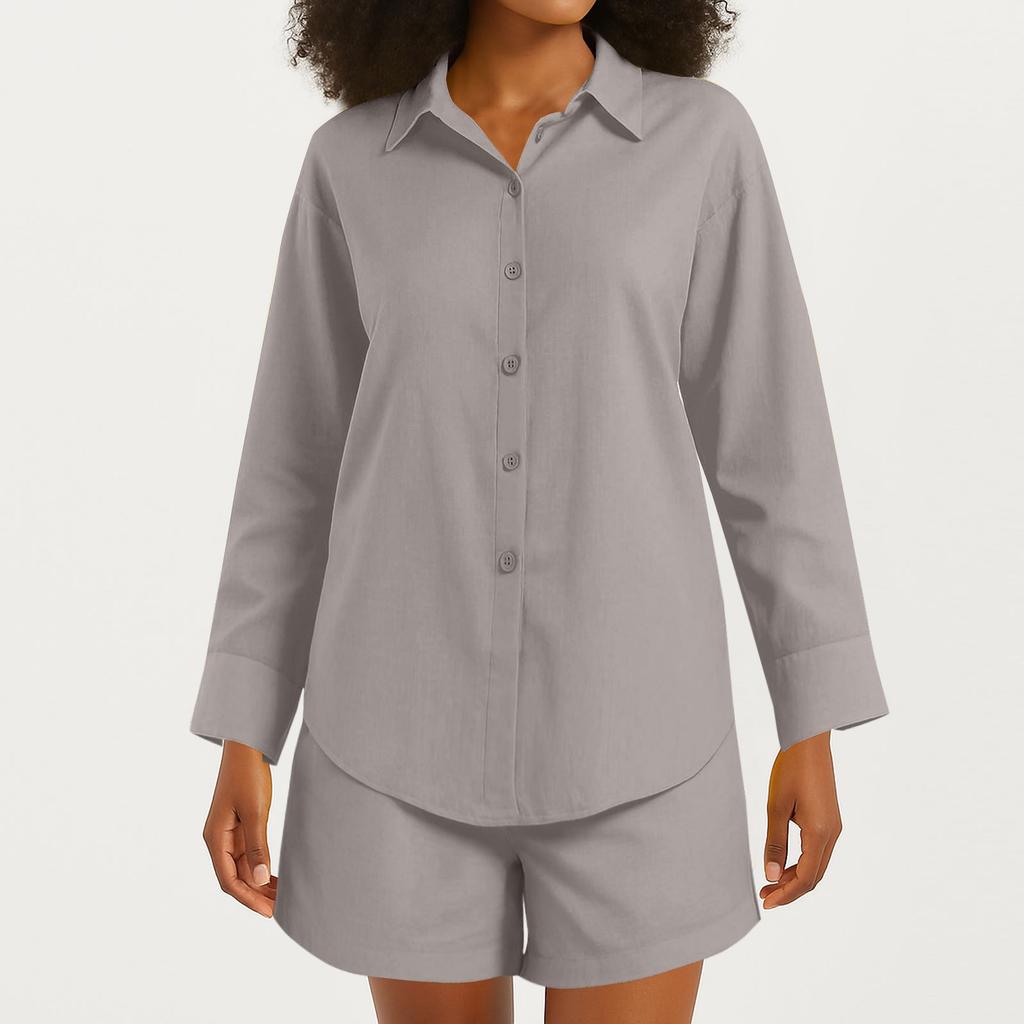 Women's 2 Piece Outfits Sets Ruched Short Sleeve Tops  Wide Leg Pants Tracksuit Sets